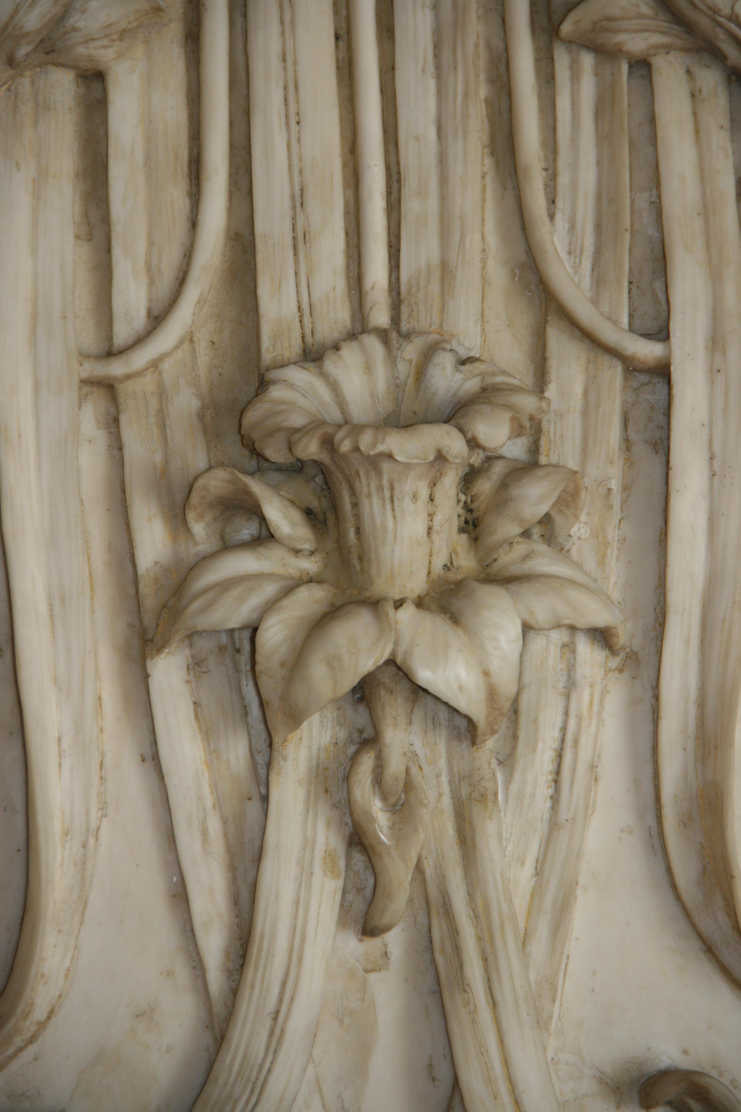 Mid-20th Century Italian Art Nouveau Style Sculptural Wall Panel For Sale
