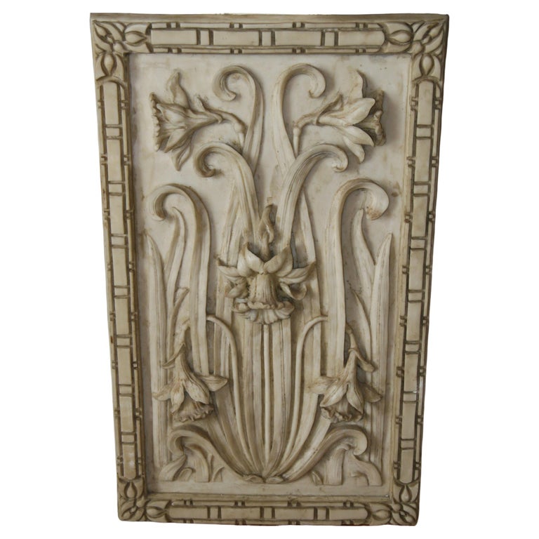 Italian Art Nouveau Style Sculptural Wall Panel For Sale at 1stDibs