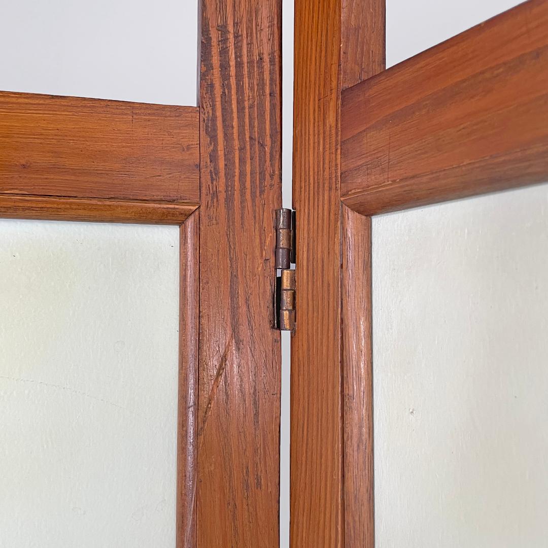 Paravento italiano in legno Art Nouveau con figure umane dipinte a mano, inizio '900 in vendita 4