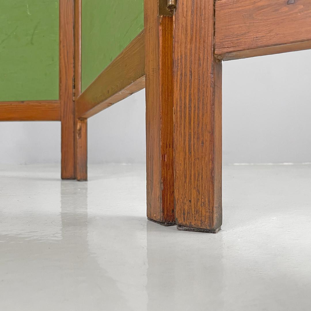 Paravento italiano in legno Art Nouveau con figure umane dipinte a mano, inizio '900 in vendita 14