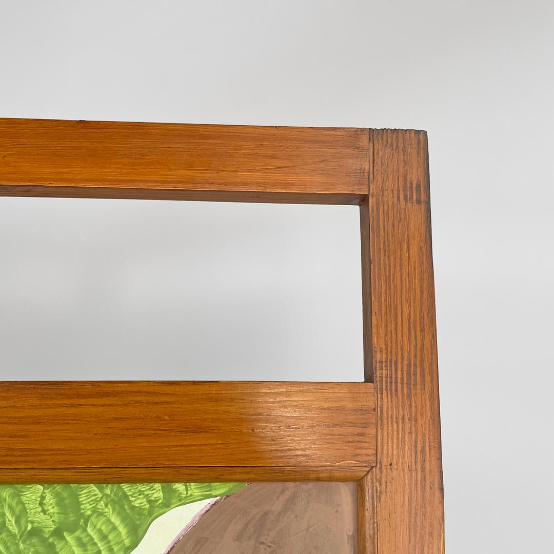 Paravento italiano in legno Art Nouveau con figure umane dipinte a mano, inizio '900 in vendita 2