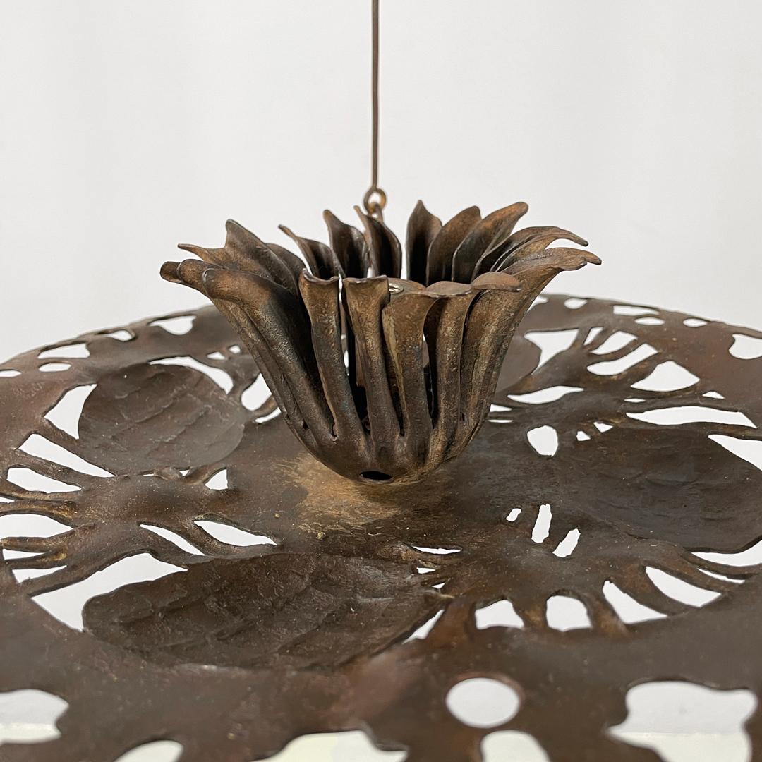 Lampadario italiano in ferro battuto Art Nouveau di Alessandro Mazzucotelli, anni 1910 in vendita 8