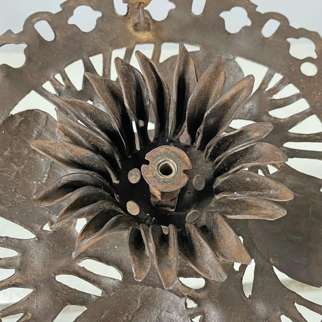 Lampadario italiano in ferro battuto Art Nouveau di Alessandro Mazzucotelli, anni 1910 in vendita 9