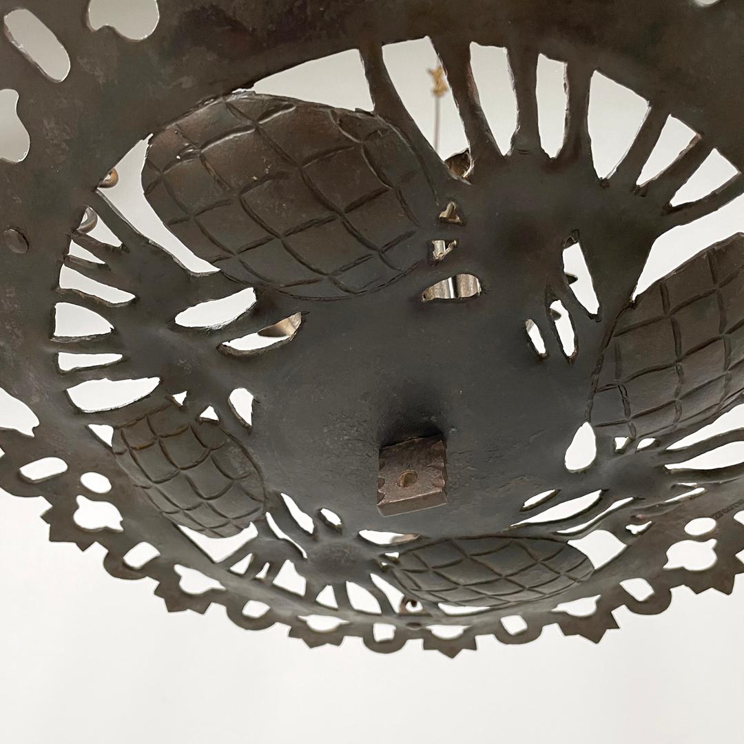Lampadario italiano in ferro battuto Art Nouveau di Alessandro Mazzucotelli, anni 1910 in vendita 13