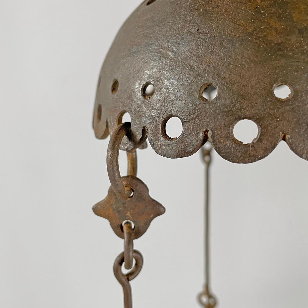 Lampadario italiano in ferro battuto Art Nouveau di Alessandro Mazzucotelli, anni 1910 in vendita 3