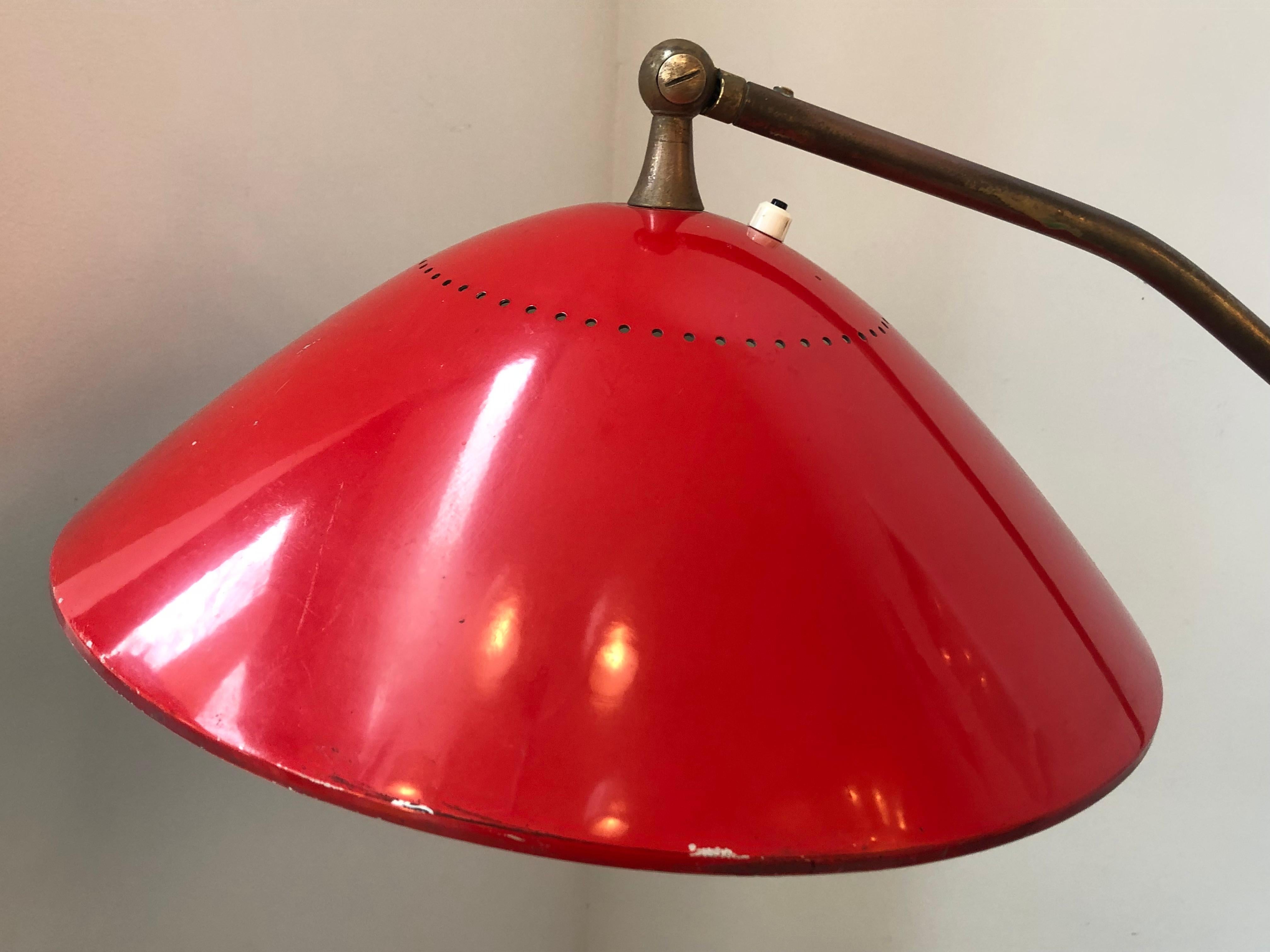 Mid-20th Century Italian Articulated Floor Lamp by Stilnovo