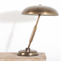 Lampada da tavolo italiana in ottone in stile Mid-Century, con braccio snodabile, di Giovanni Michelucci