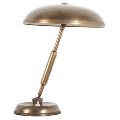 Italian, Articulating Mid Century Brass Table Lamp by Giovanni Michelucci