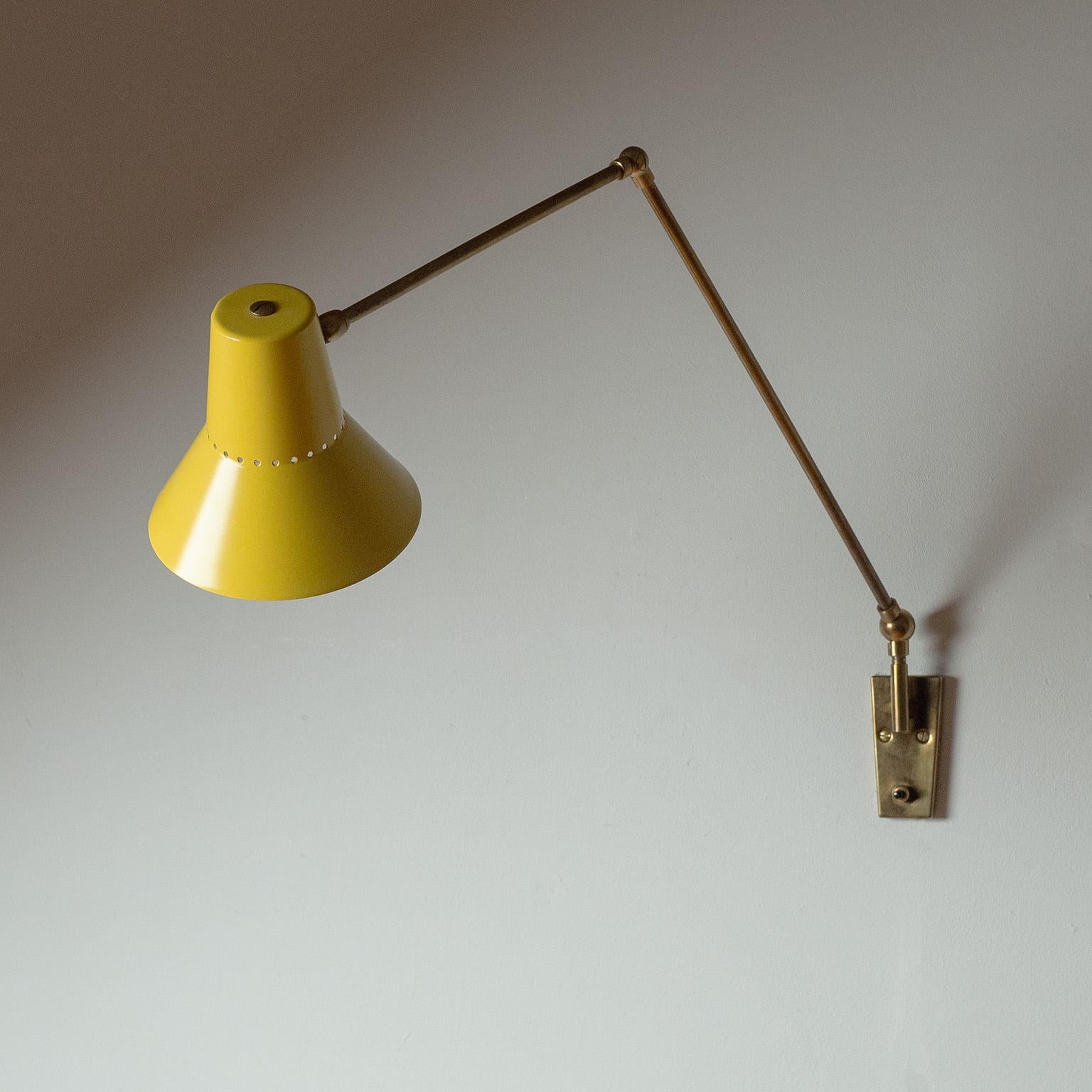 Italian Articulating Wall Light, 1950s For Sale 3
