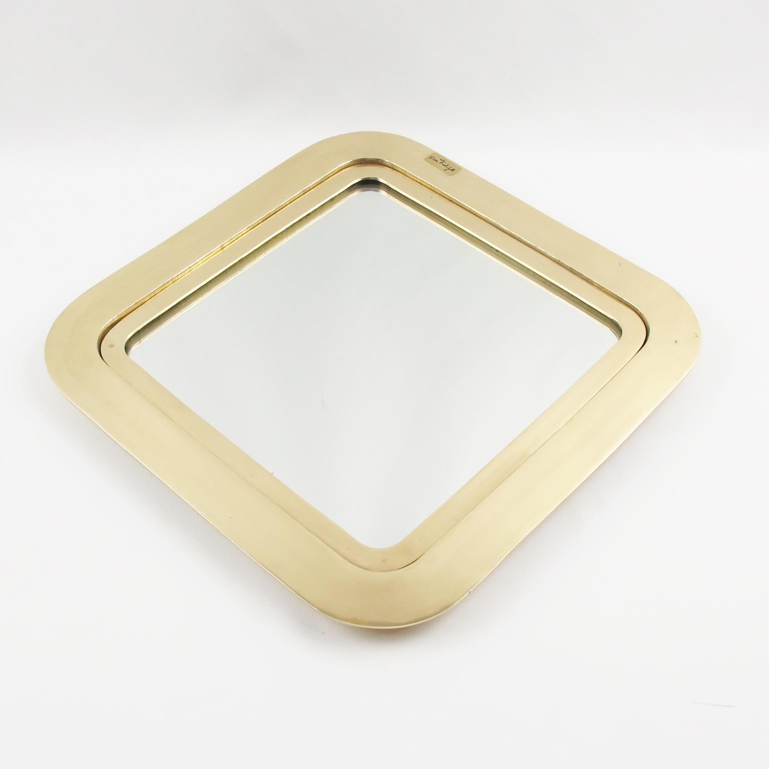 Moderne Artistics Esa Fedrigolli Bronze doré Centerpiece Tray Vide Poche en vente