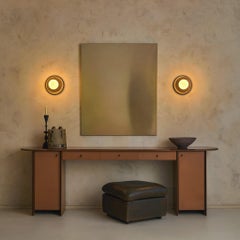 Console italienne 'Artona' en bois et cuir par Afra & Tobia Scarpa pour Maxalto, 1975