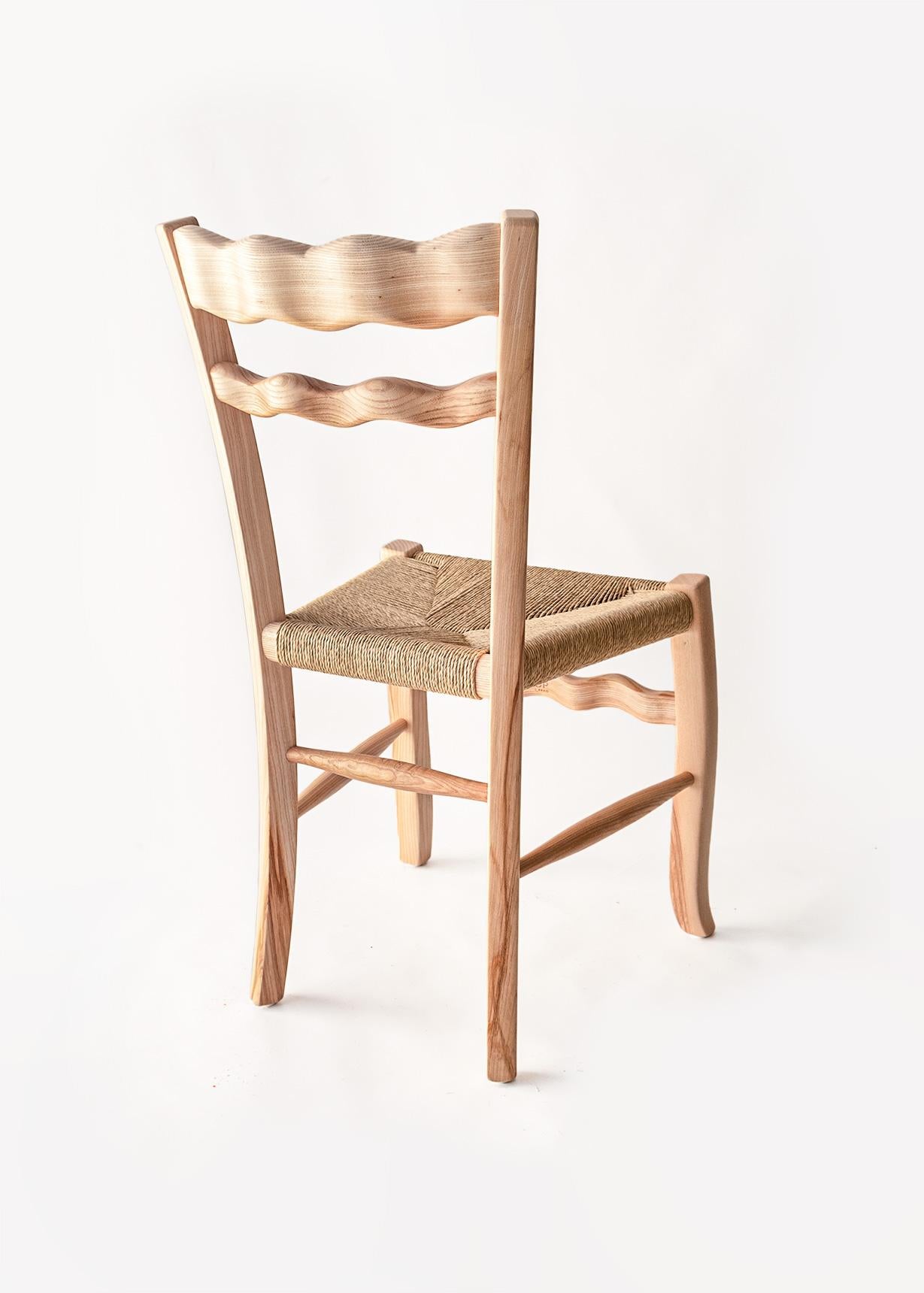 Mid-Century Modern Italian Ashwood Chair 