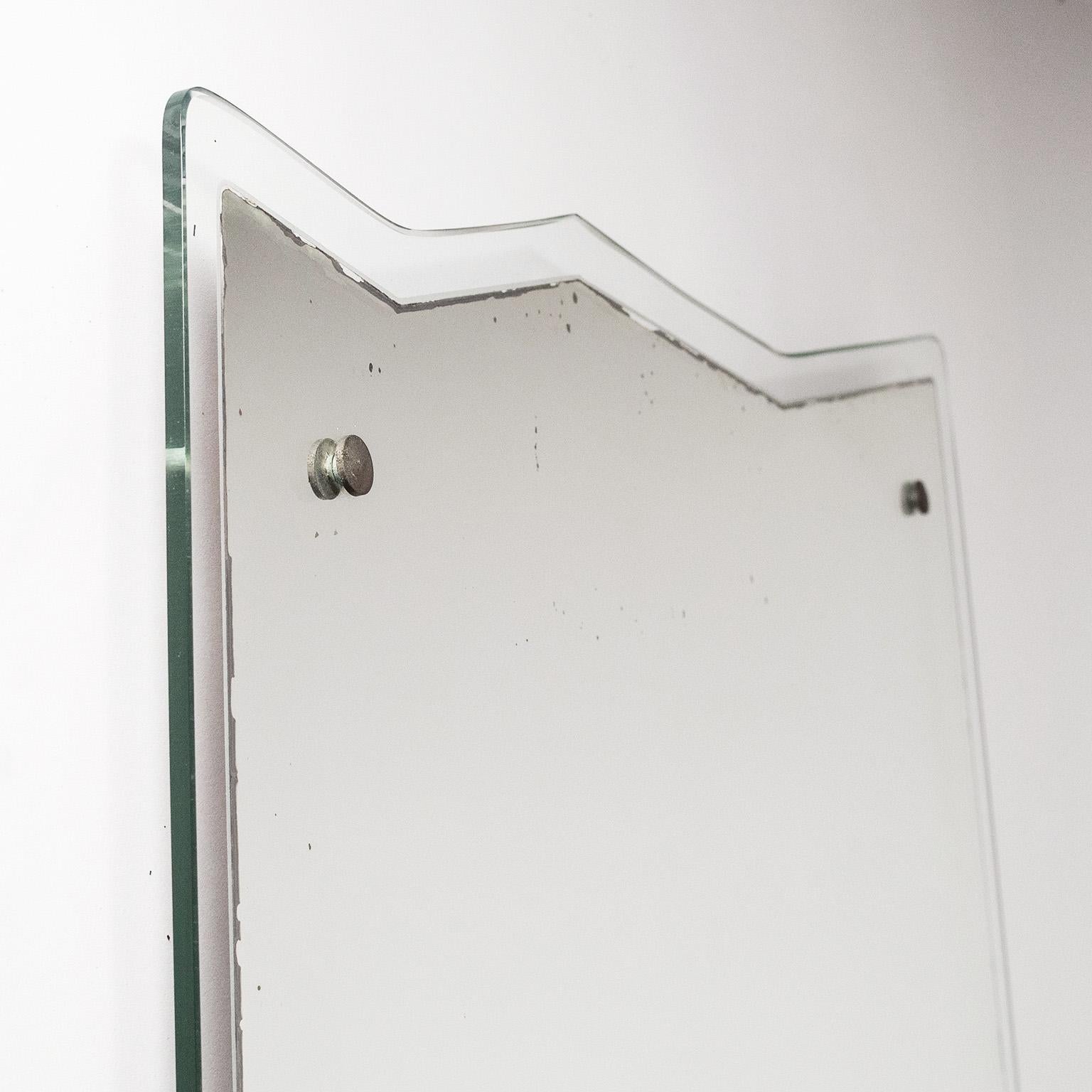Mid-Century Modern Italian Asymmetrical Mirror, 1950s