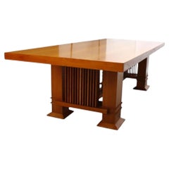 Italian Atelier Int'l Frank Lloyd Wright “Allen” Cherry Conference Table Reprod.