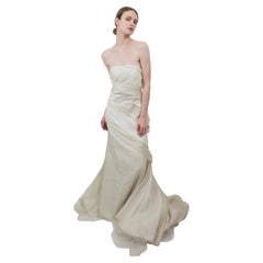 Italian Atelier Strapless Ruffled Gown