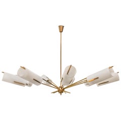 Italian Atomic Chandelier with Nine Cylinders, 1950s