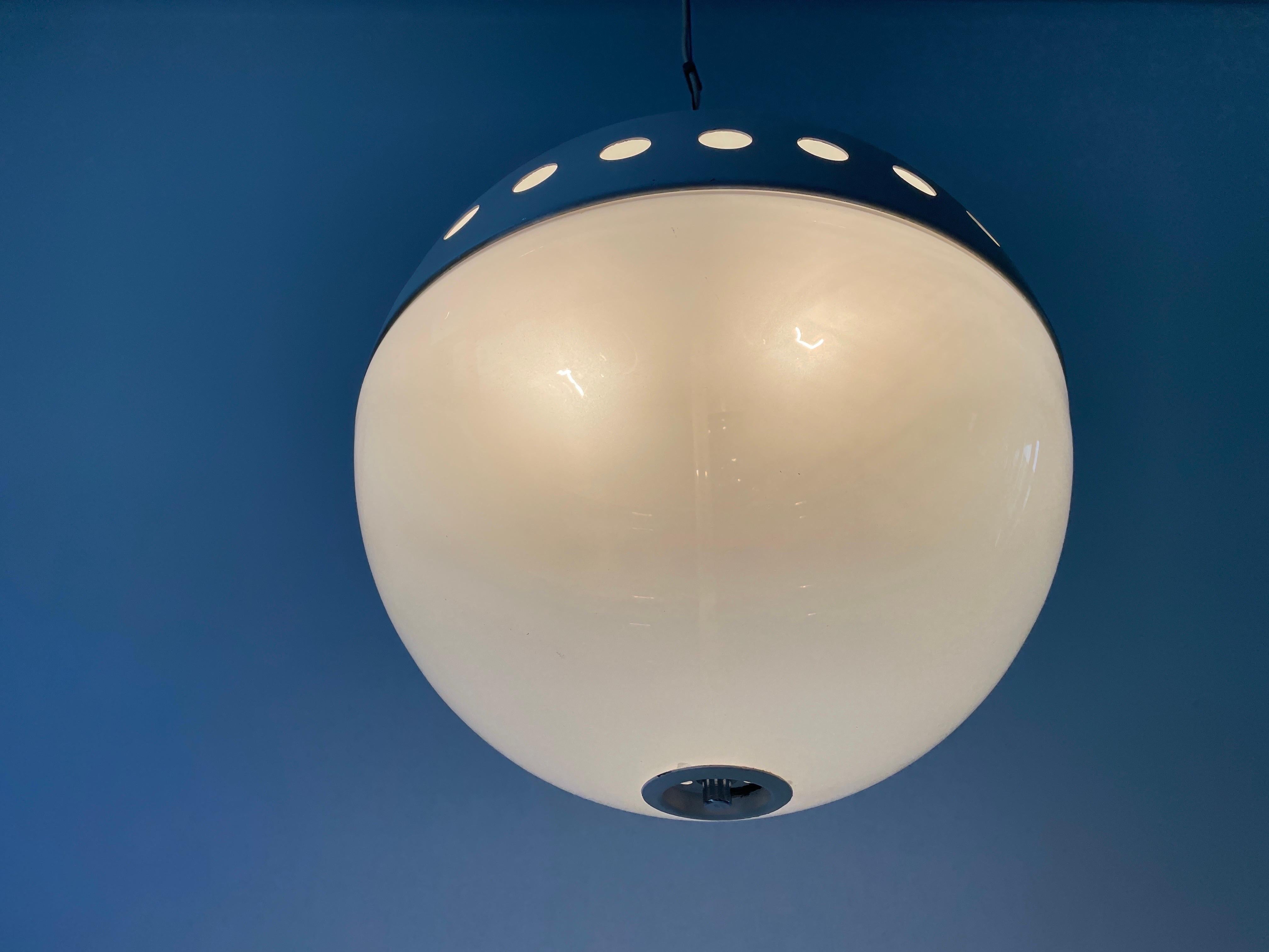 Italian Atomic Design Ball Glass Pendant Lamp, 1960s, Italy For Sale 8