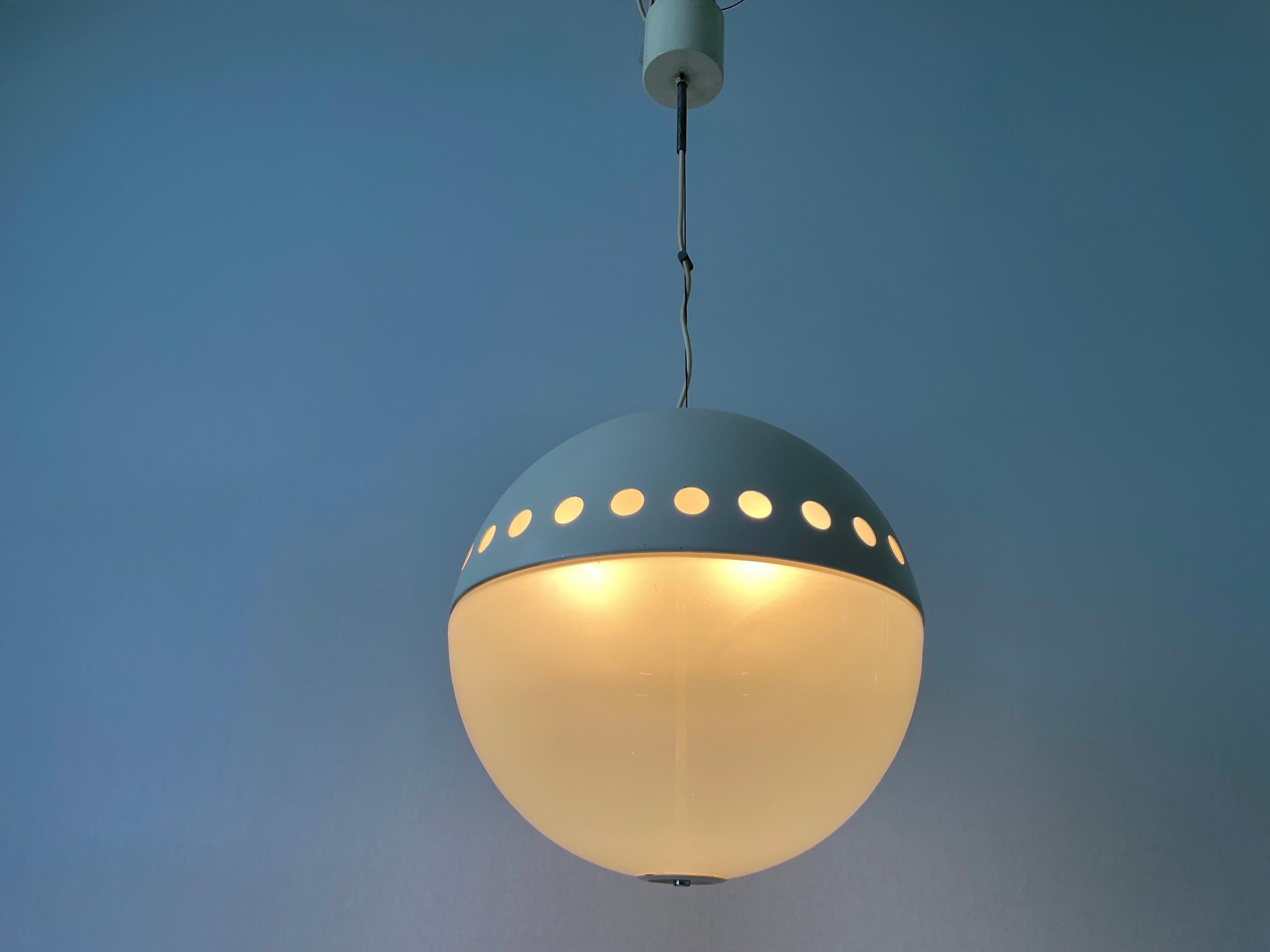 Italian Atomic Design Ball Glass Pendant Lamp, 1960s, Italy For Sale 10