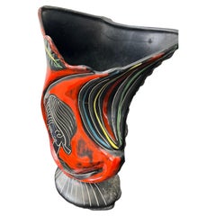 Vintage Italian Augusto Giulianelli for San-Marino Lava Vase, 1950s