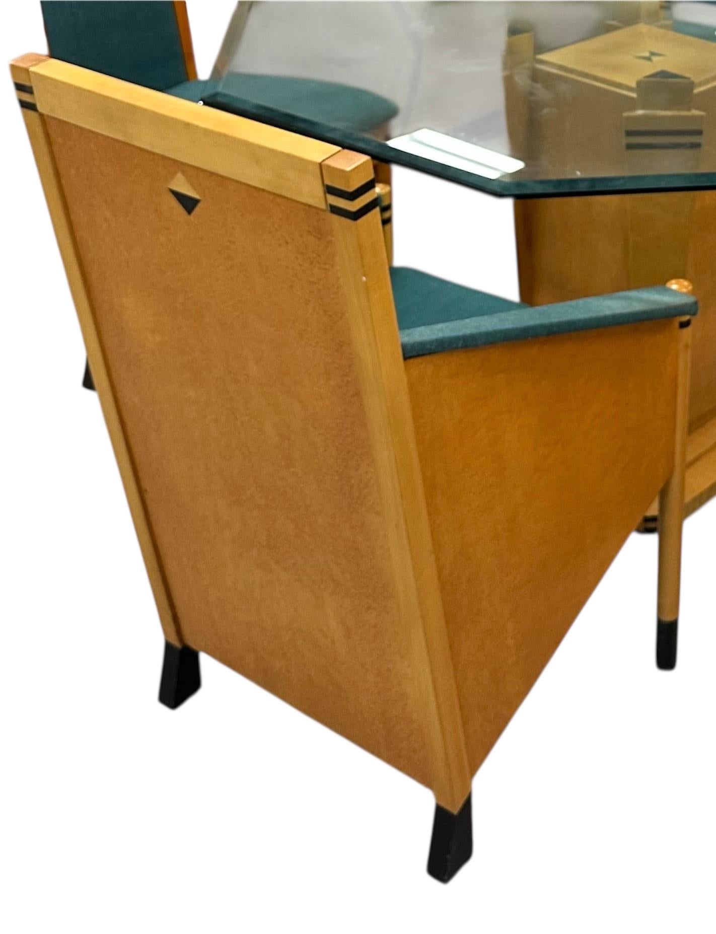 Juego de Comedor Italiano Avant Garde Estilo Art Decó en venta 3