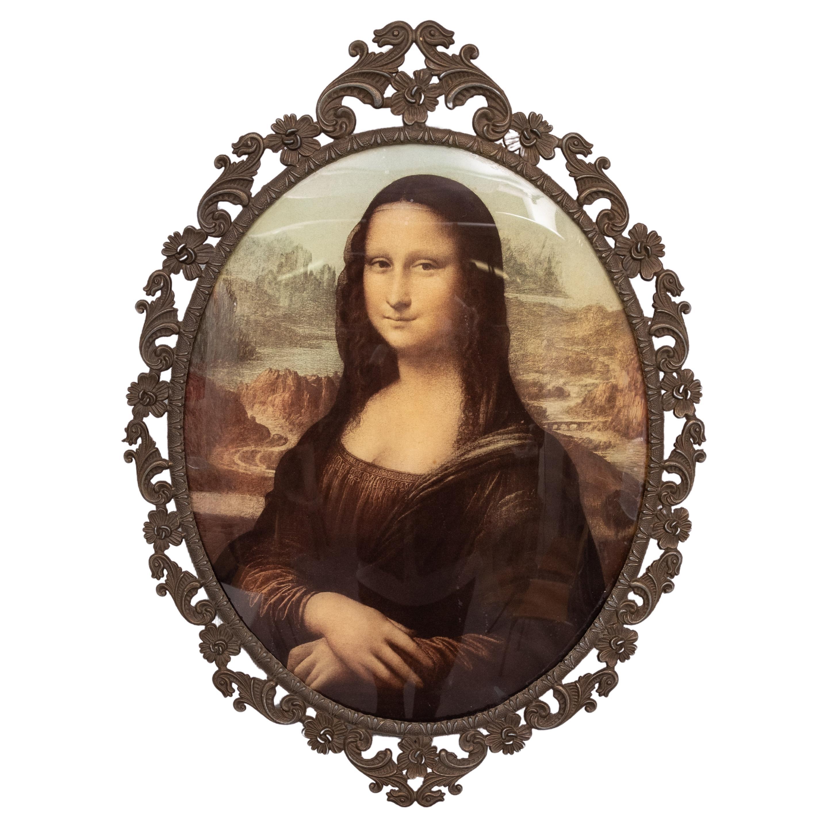 Italienisch beleuchtet  Mona Lisa   1970er Kitsch  im Angebot