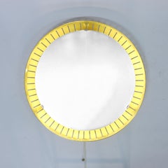 Italian backlit brass mirror by Stilnovo, 1960s