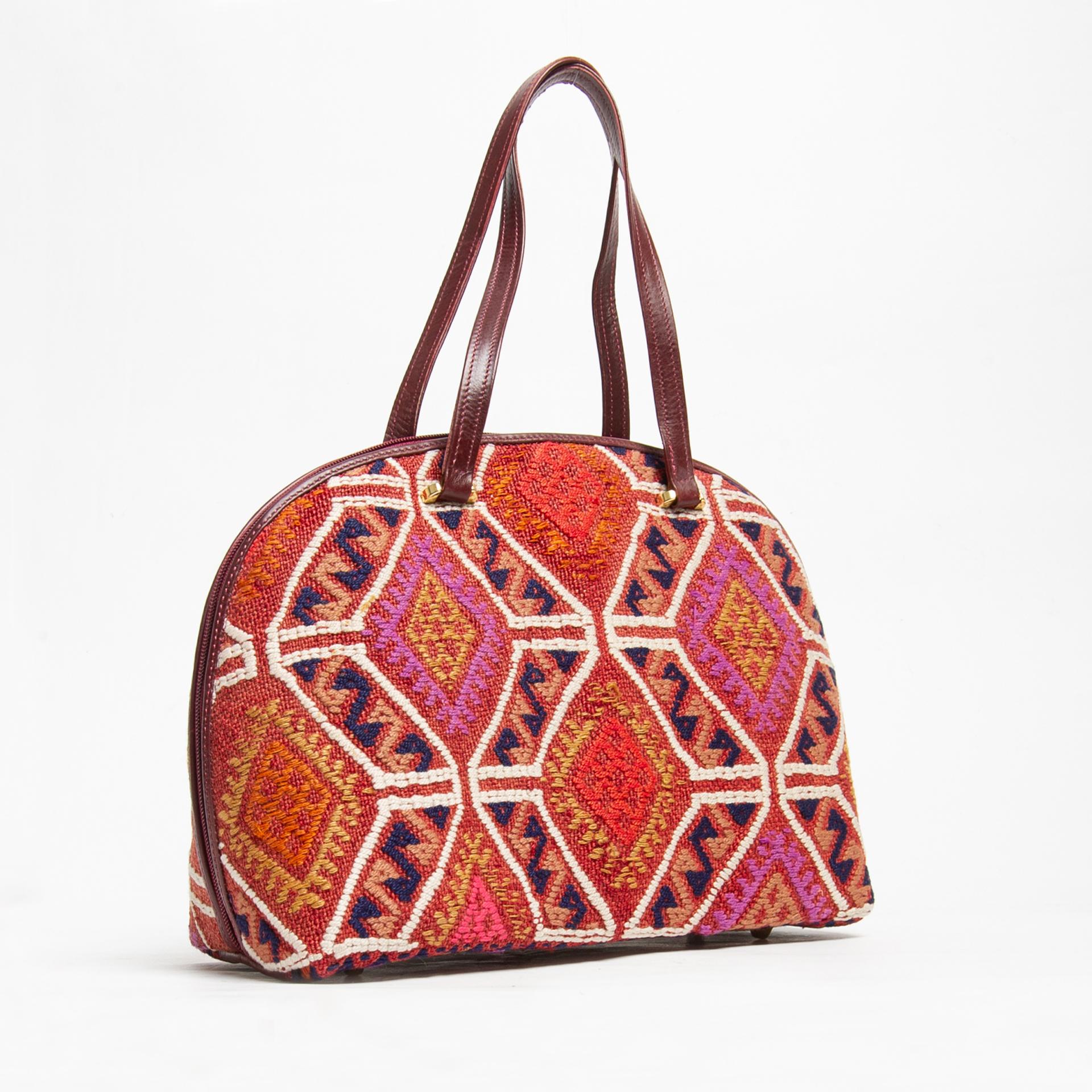 Other Italian Bag with Kilim and Leather For Sale