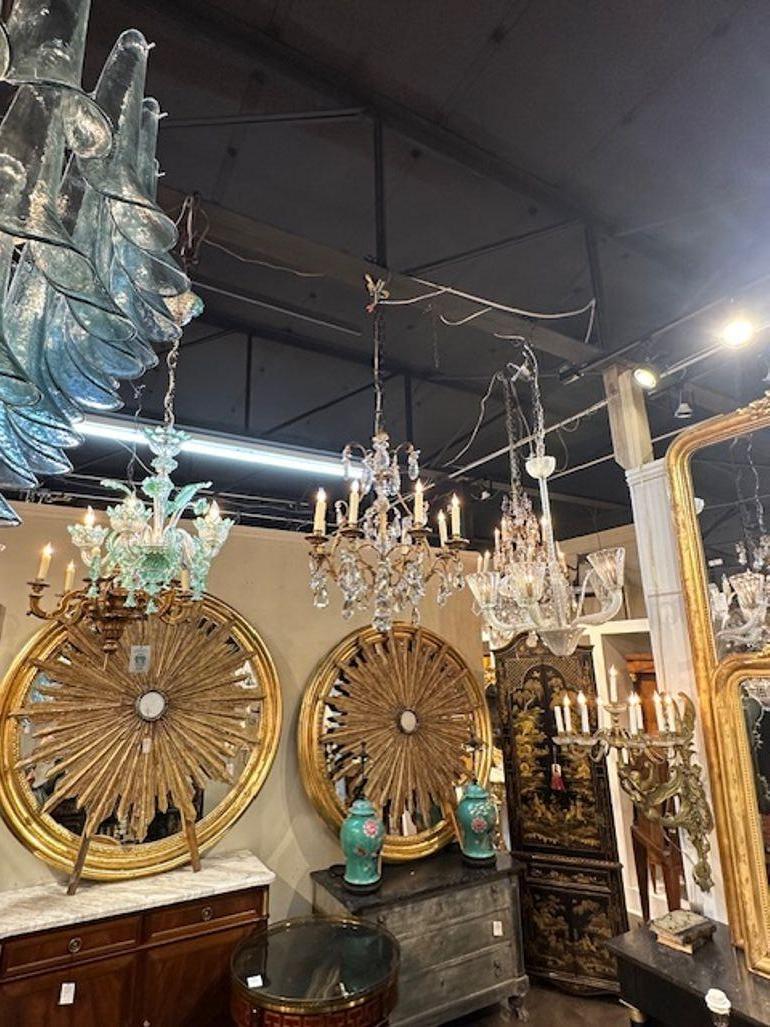 Italian Bagues Manner Chandelier In Distressed Condition For Sale In Dallas, TX