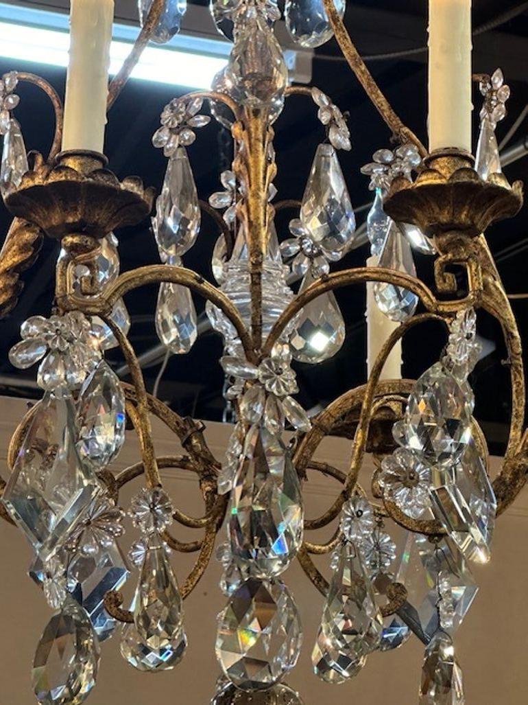 Early 20th Century Italian Bagues Manner Chandelier For Sale
