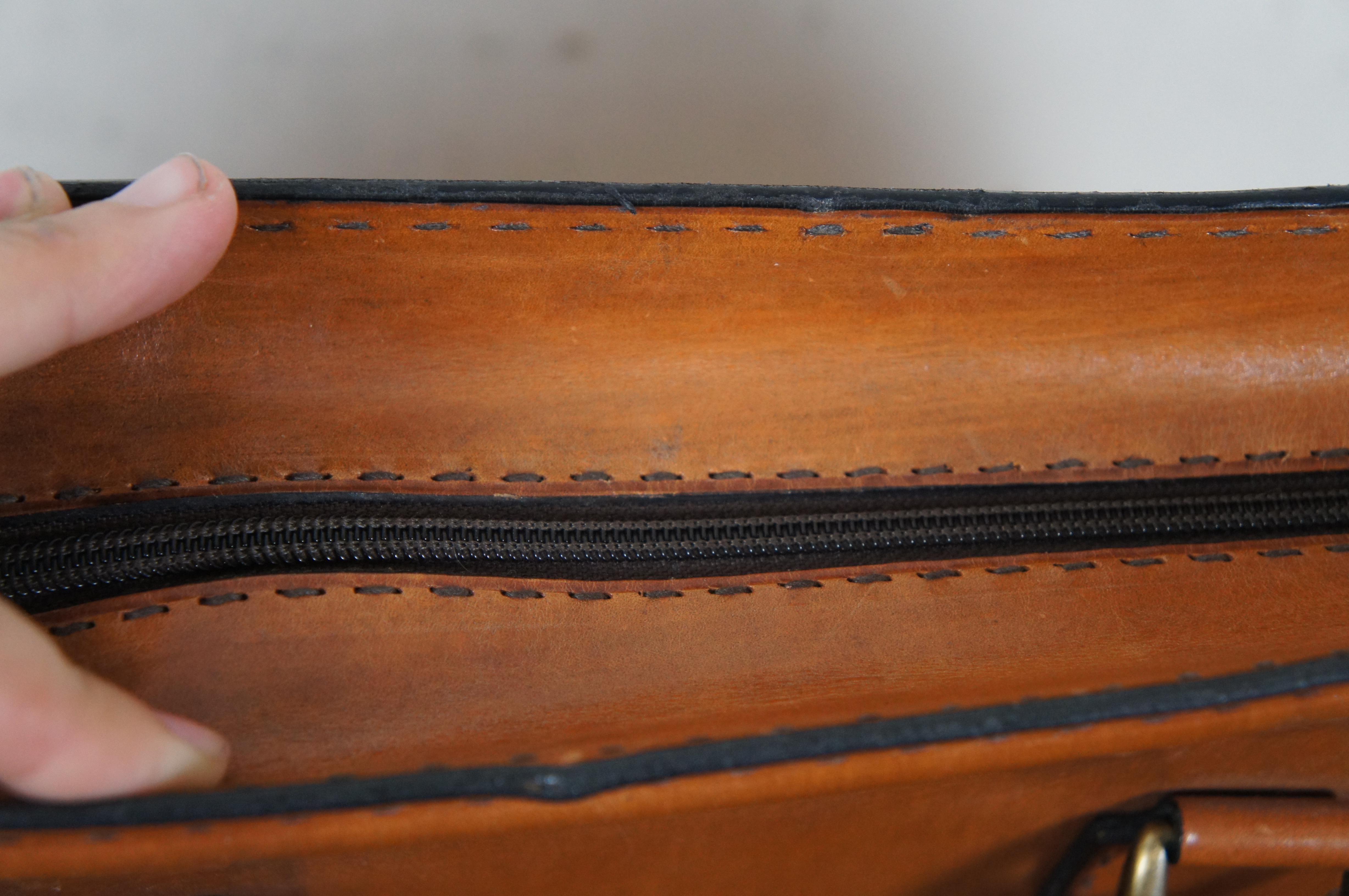 Italian Bally Brown Leather Executive Zip Document Portfolio Briefcase Attache   6