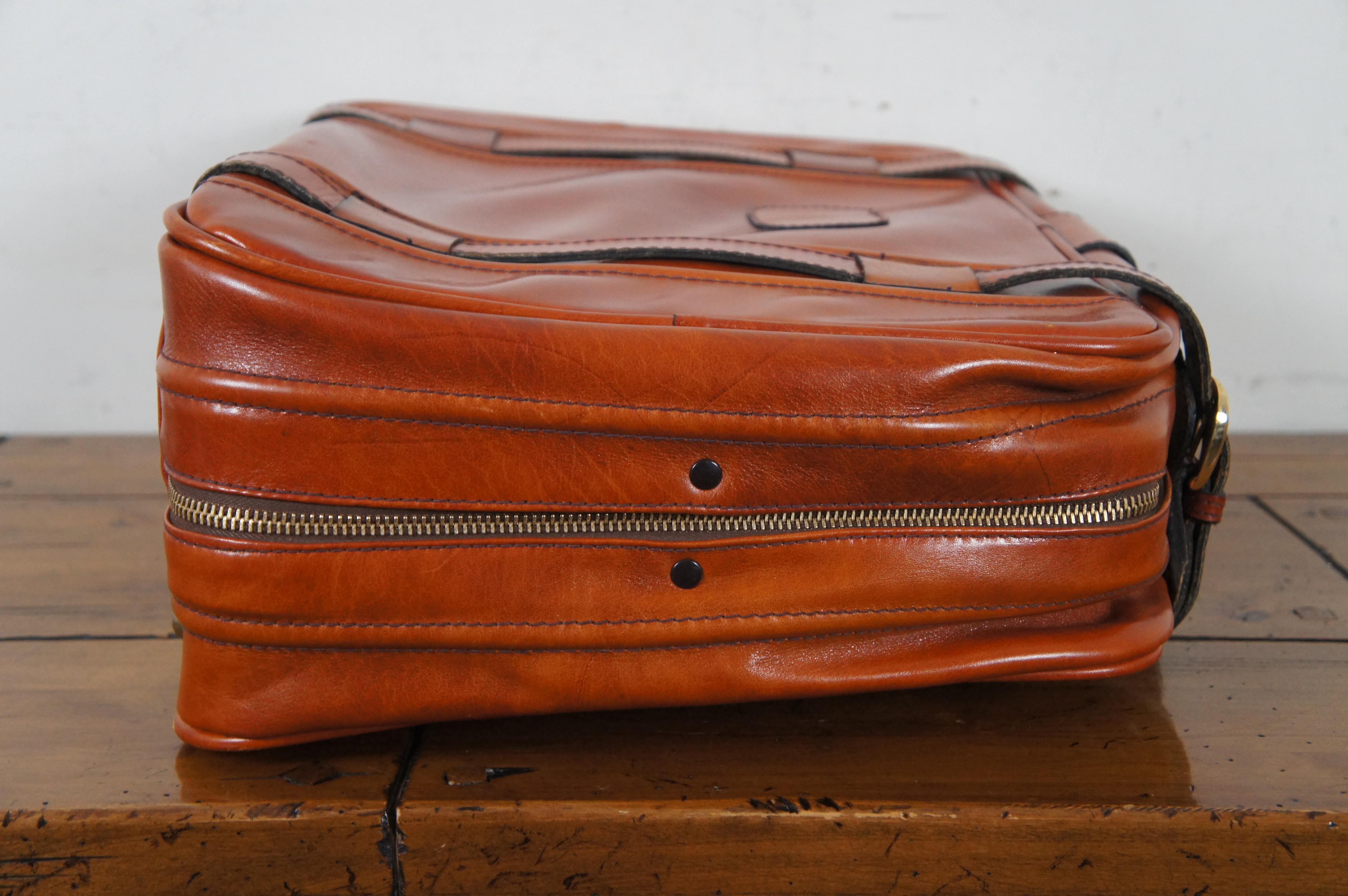 Italienische Bally Brown Leder Koffer Gepäck Carry On Locking Straps Aktentasche im Zustand „Gut“ in Dayton, OH