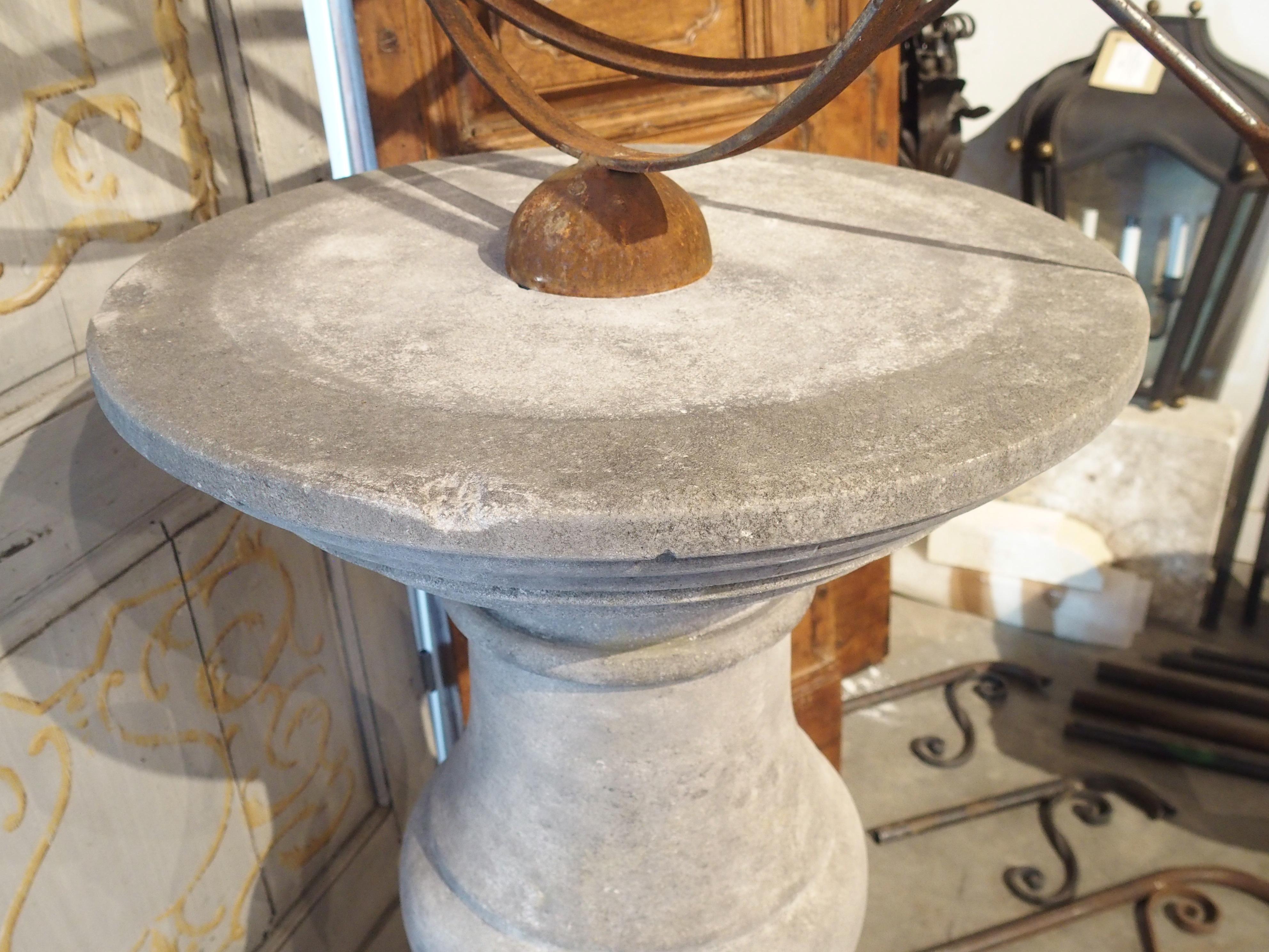 Italian Baluster Form Sundial in Carved Limestone 5