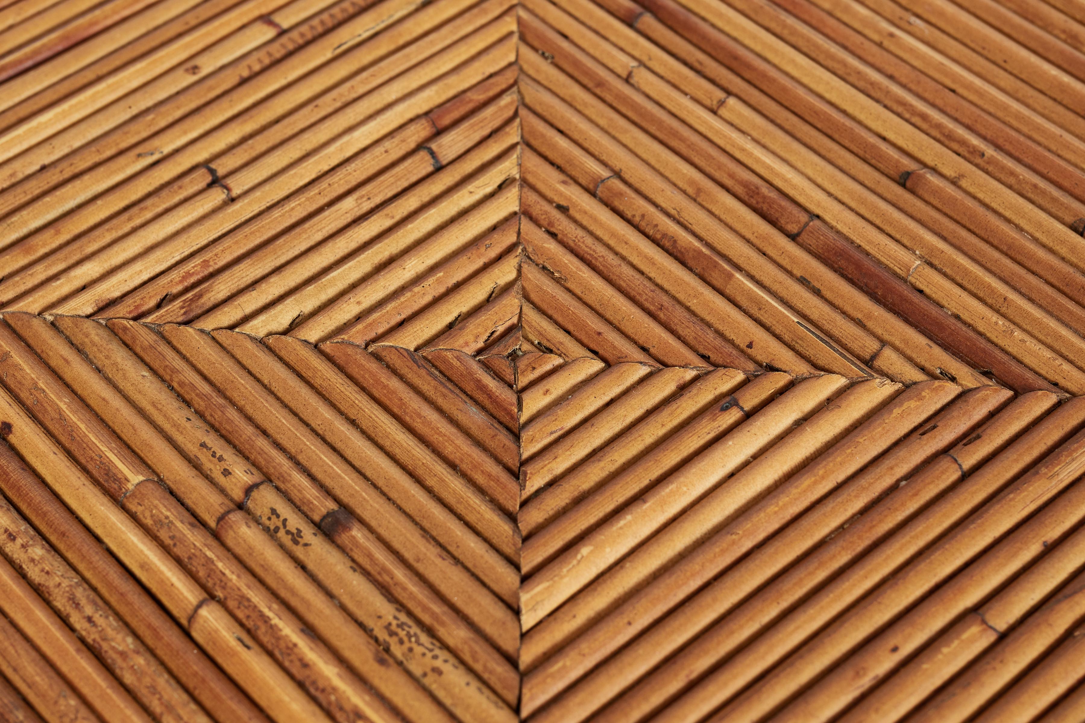 Italian Bamboo and Brass Coffee Table 6