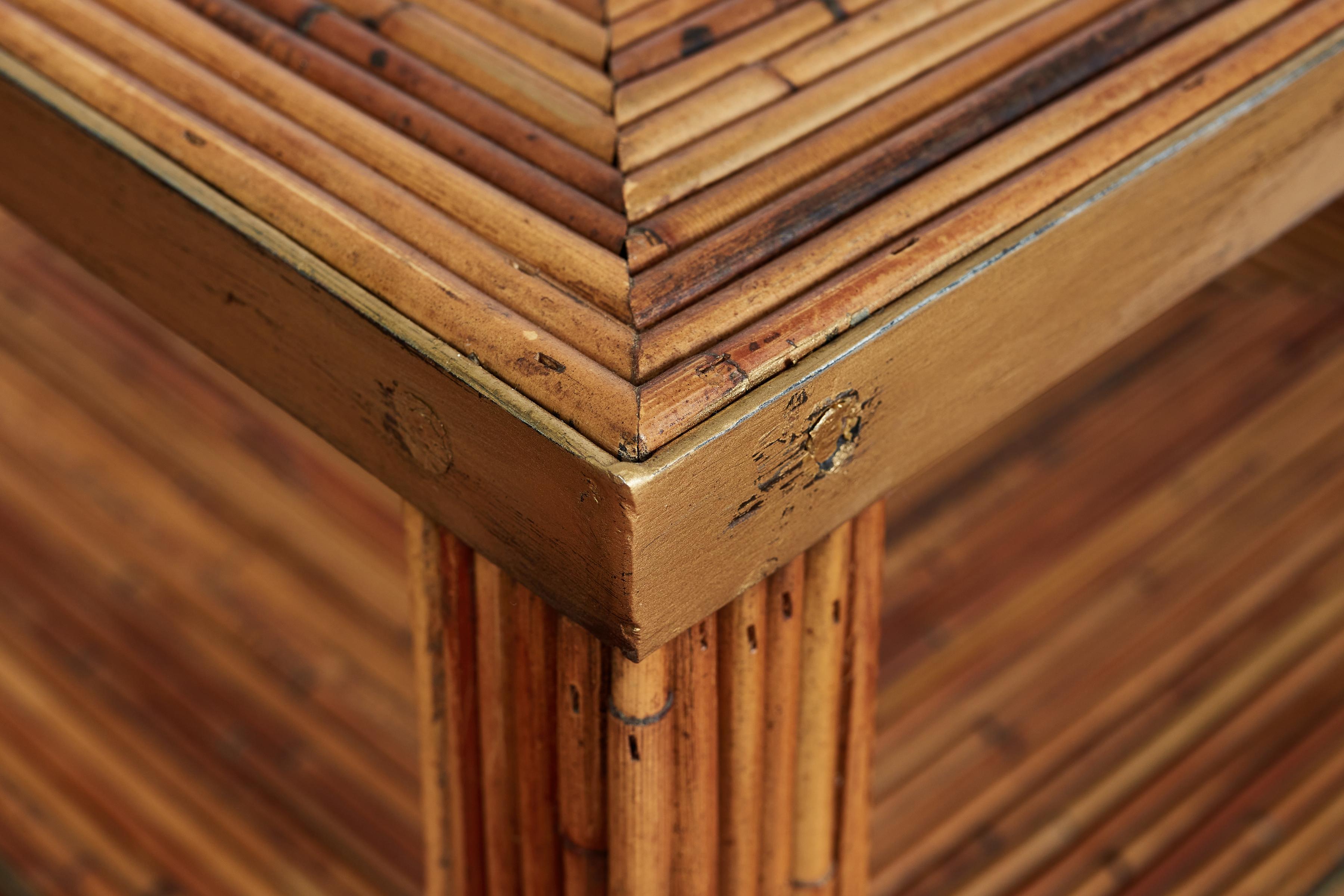 Italian Bamboo and Brass Coffee Table 9