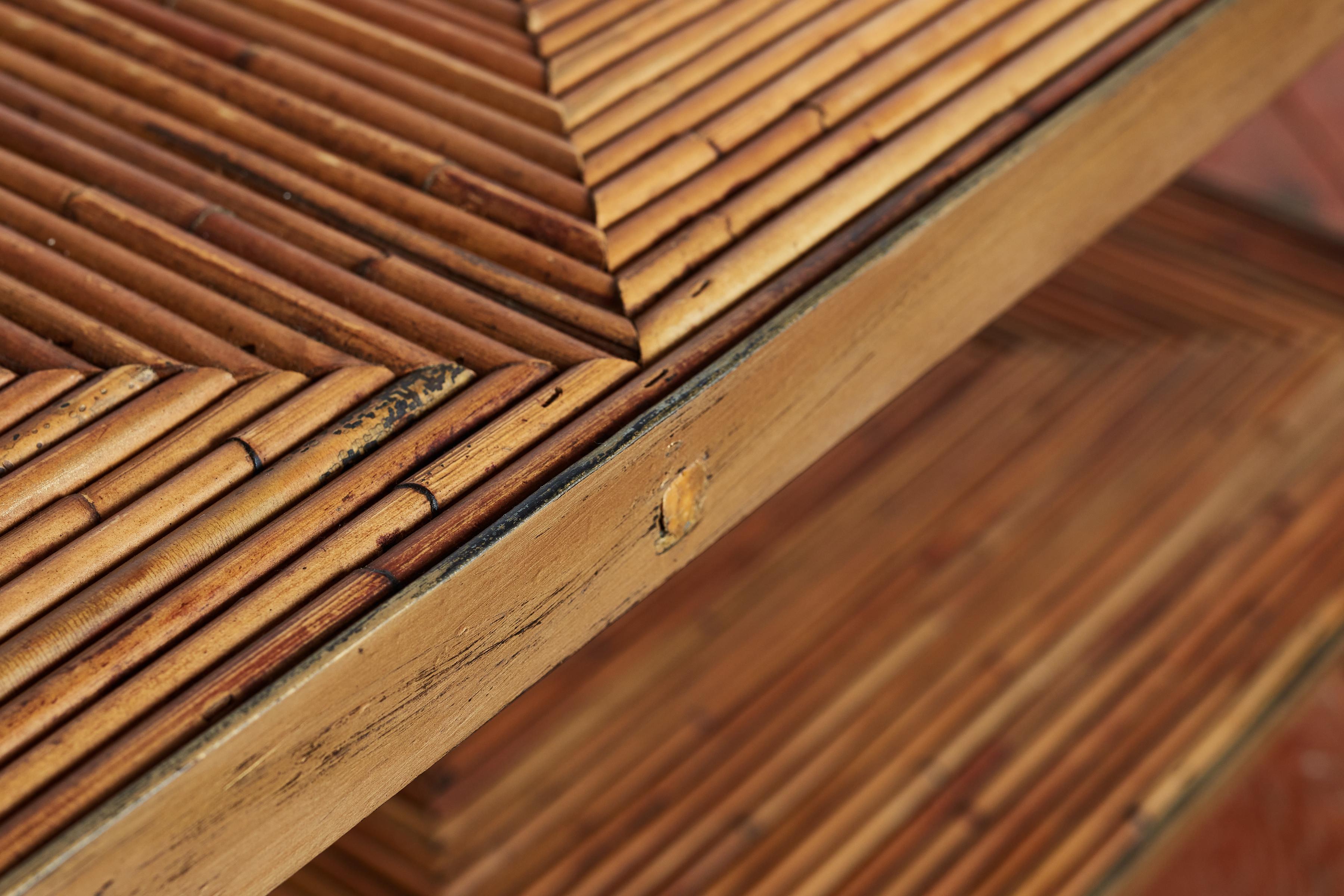 Italian Bamboo and Brass Coffee Table 11