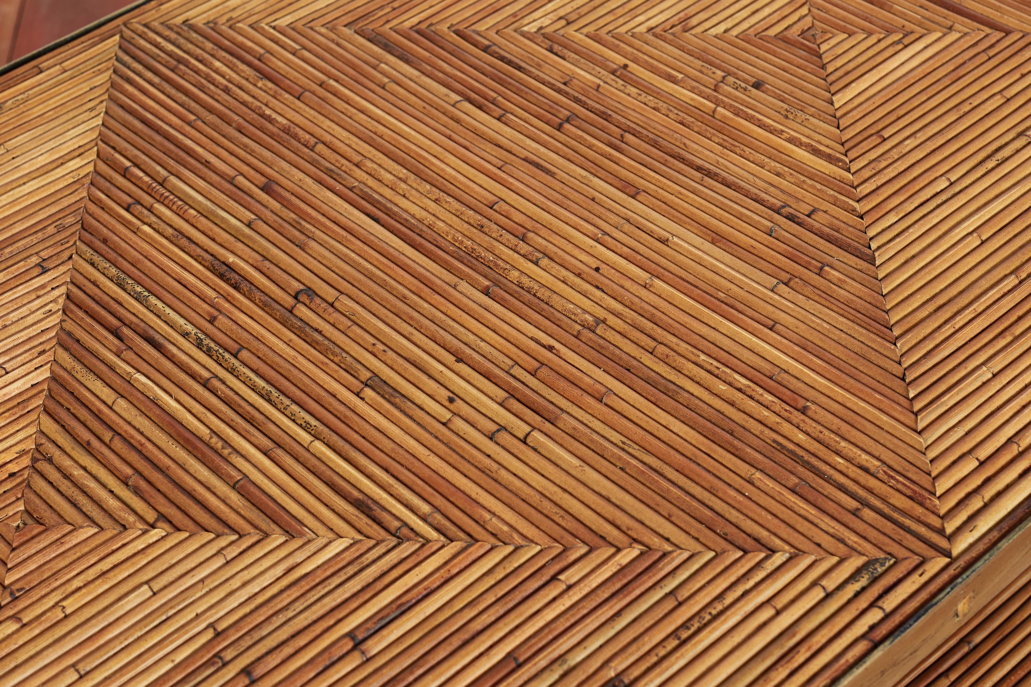 Italian Bamboo and Brass Coffee Table 12