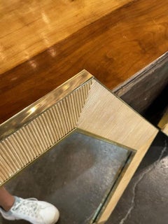 Italian Bamboo and Brass Hexagon Mirrors