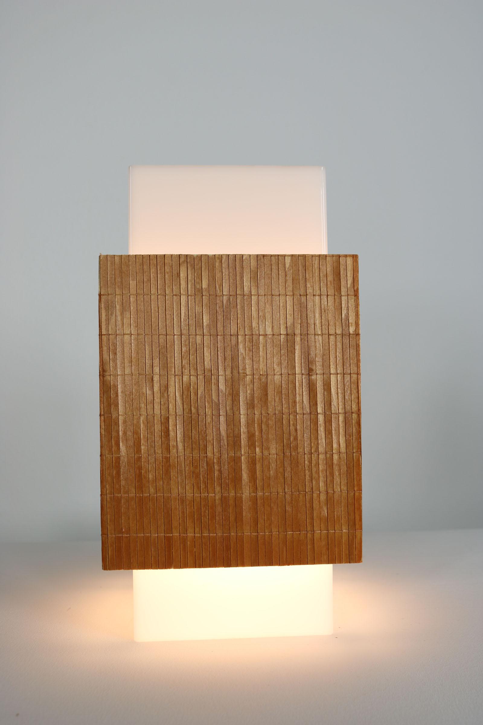  Italian Bamboo and Perspex pendant light from the 1960s.  For Sale 5