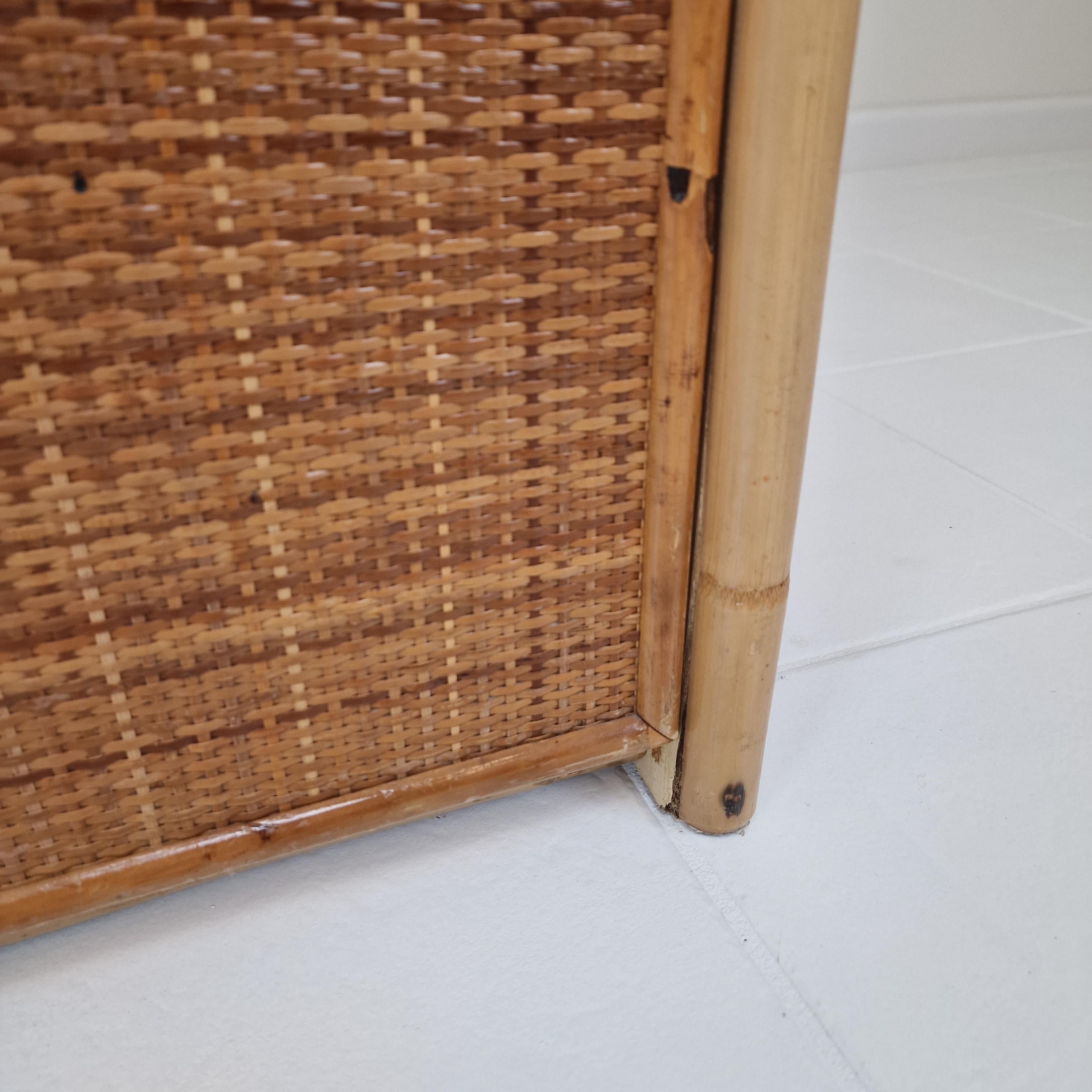 Italian Bamboo and Rattan Chest of Drawers or Credenza, 1980s For Sale 10
