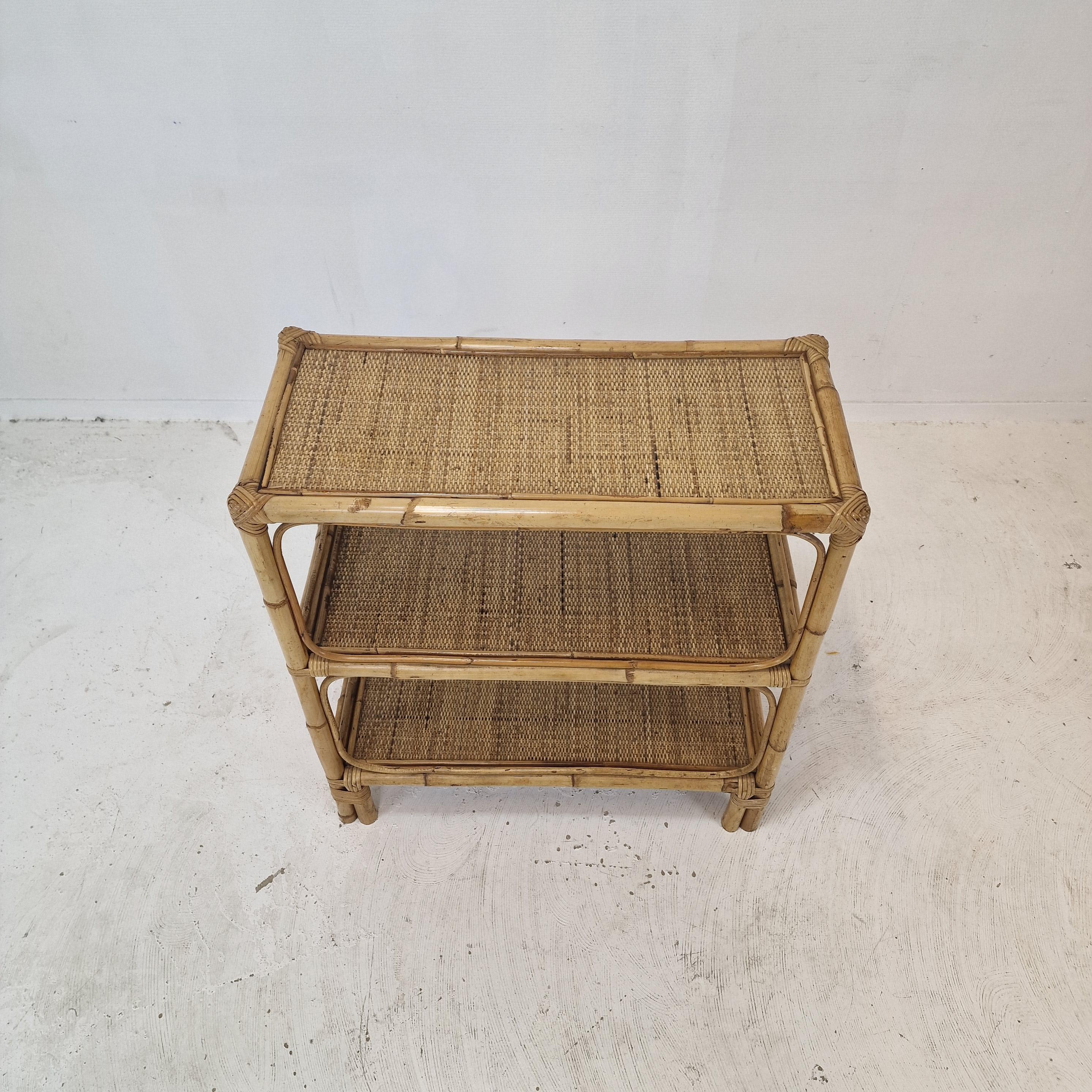 Italian Bamboo and Rattan Credenza, 1970s For Sale 4