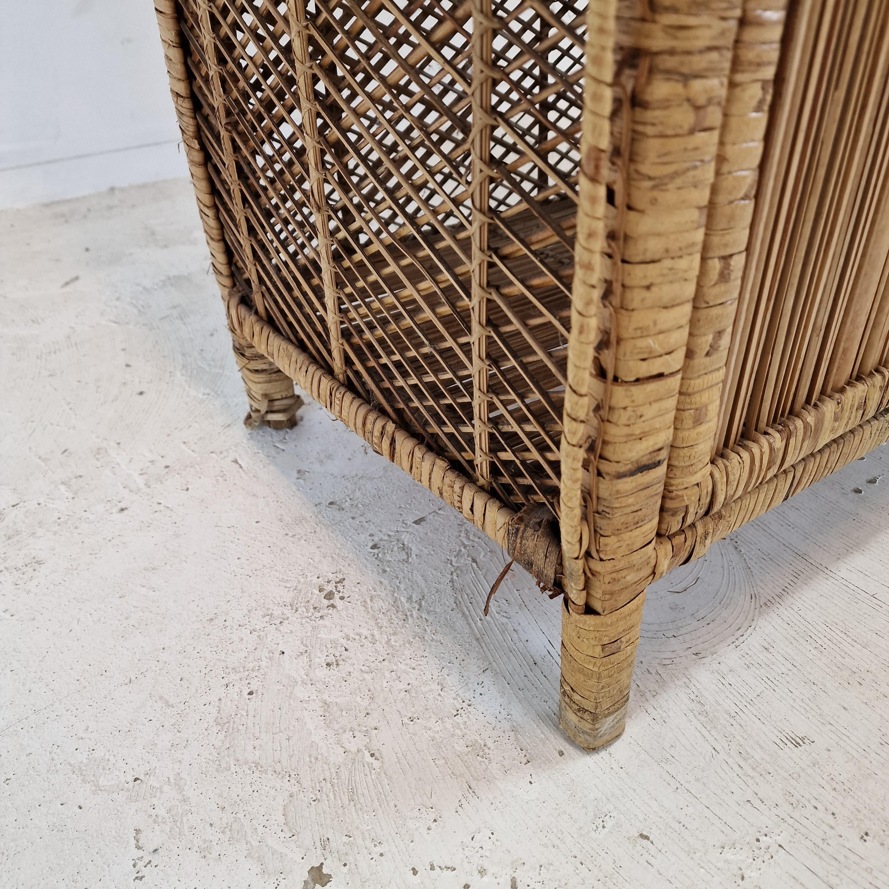 Italian Bamboo and Rattan Credenza or Bookcase, 1970s For Sale 10