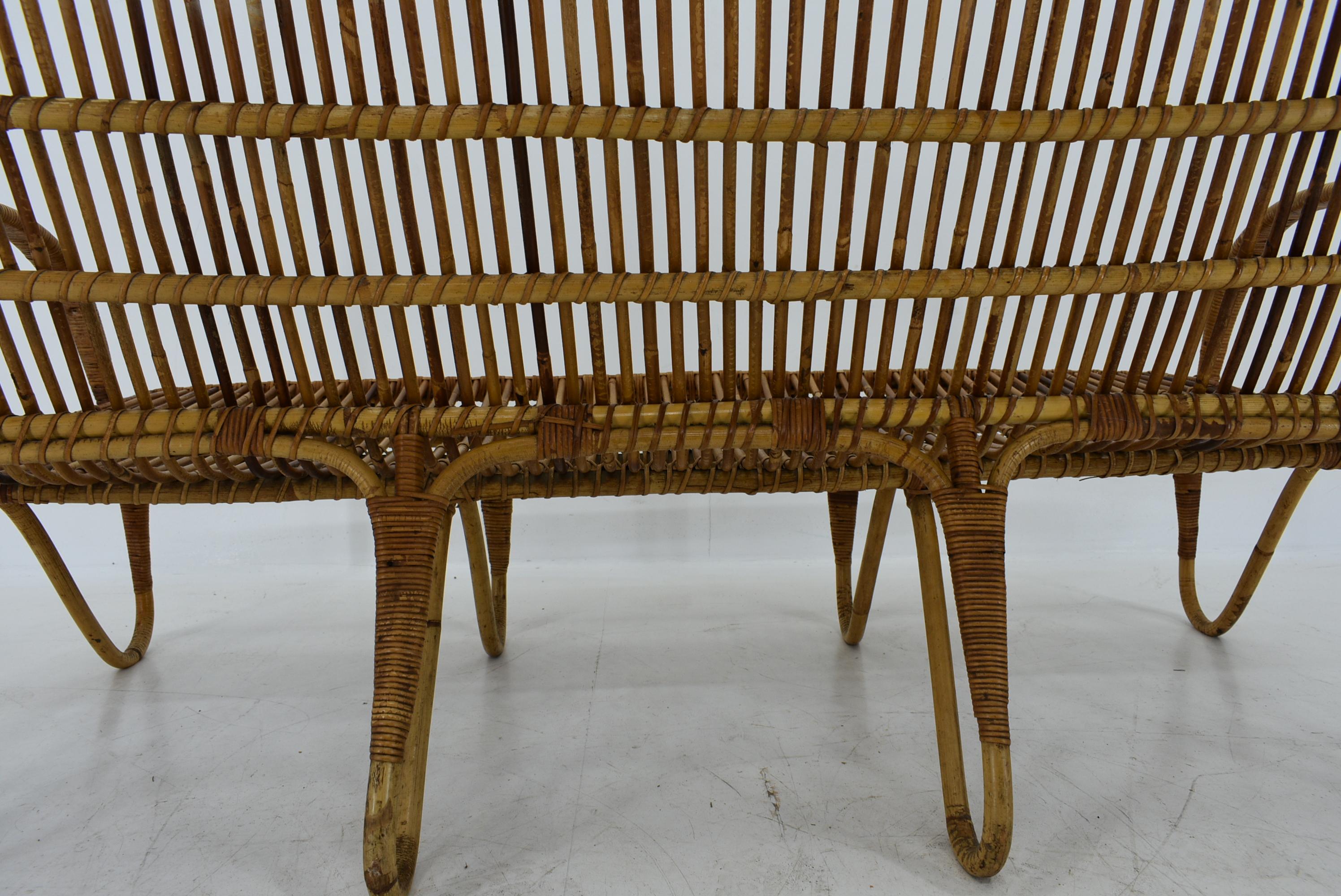 Italian Bamboo and Rattan Sofa , 1965s 2