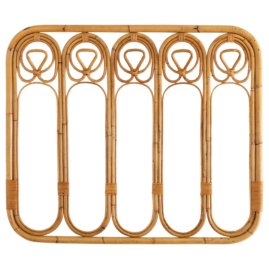 Italian Bamboo and Rattan Wall Rack