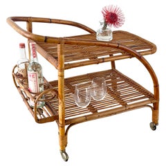 Italian Bamboo Bar Cart