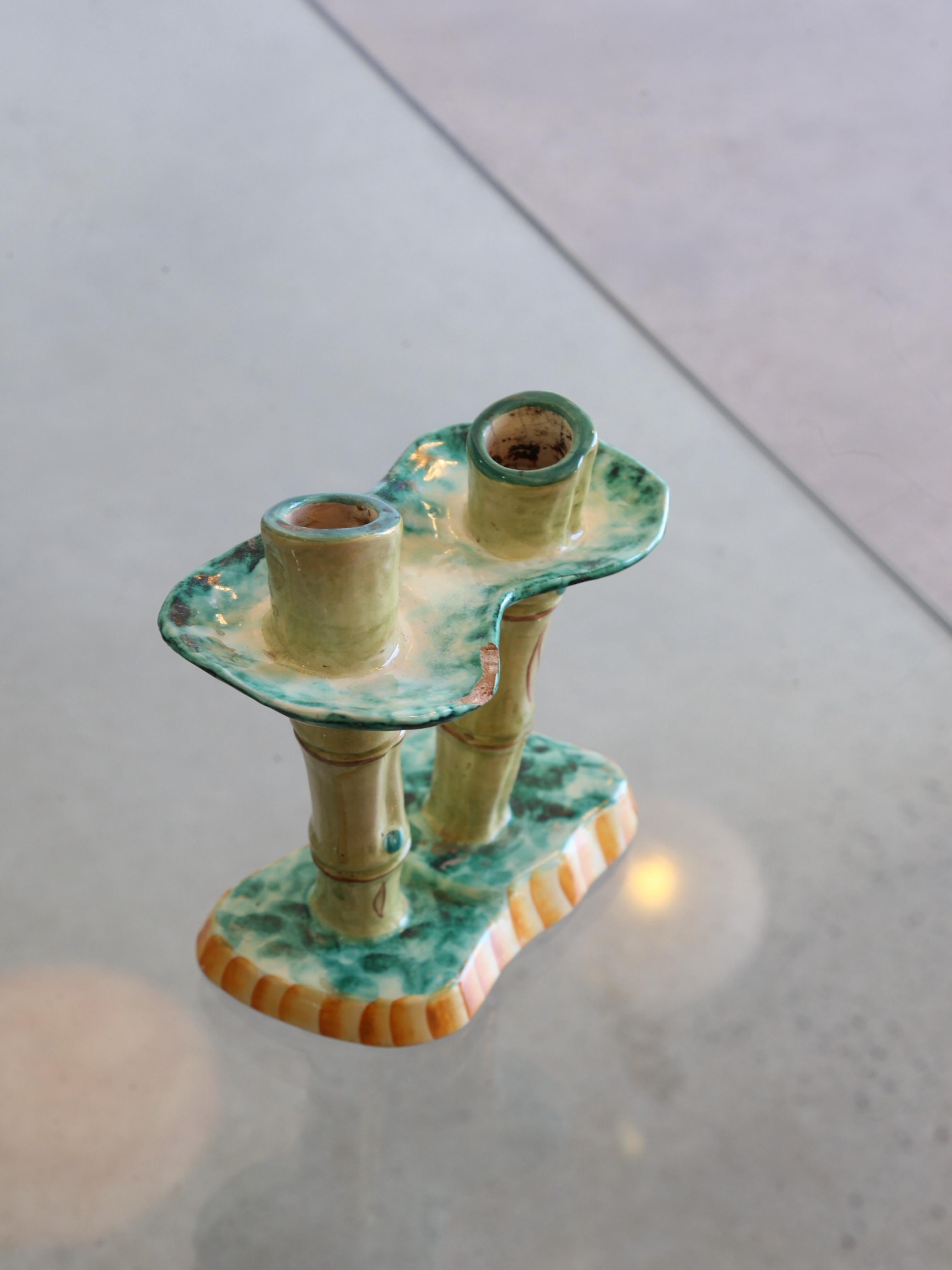 Italian Bamboo Candlesticks Holder by Pucci Umbertide, 1970s 8