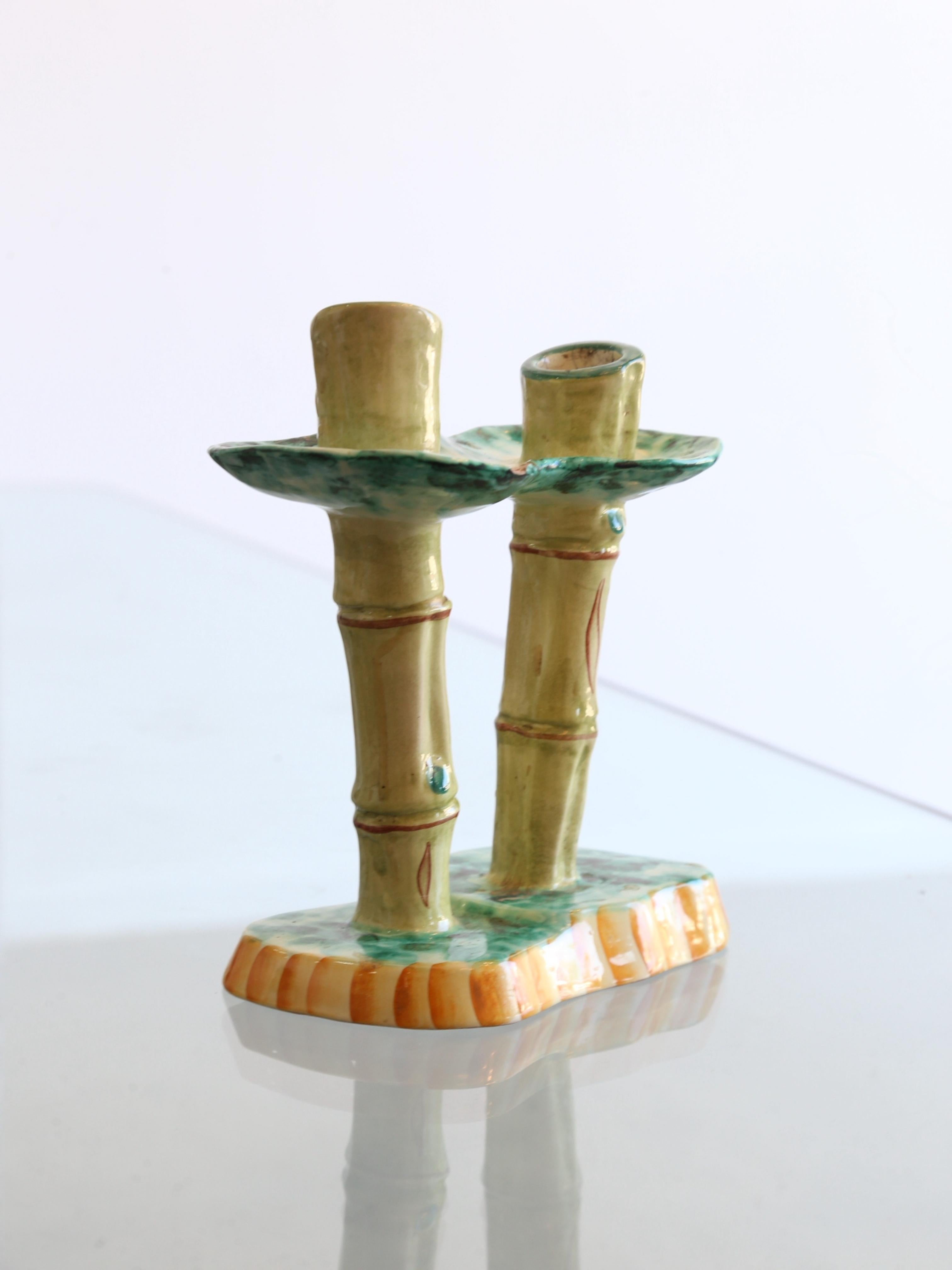 Italian Bamboo Candlesticks Holder by Pucci Umbertide, 1970s 9