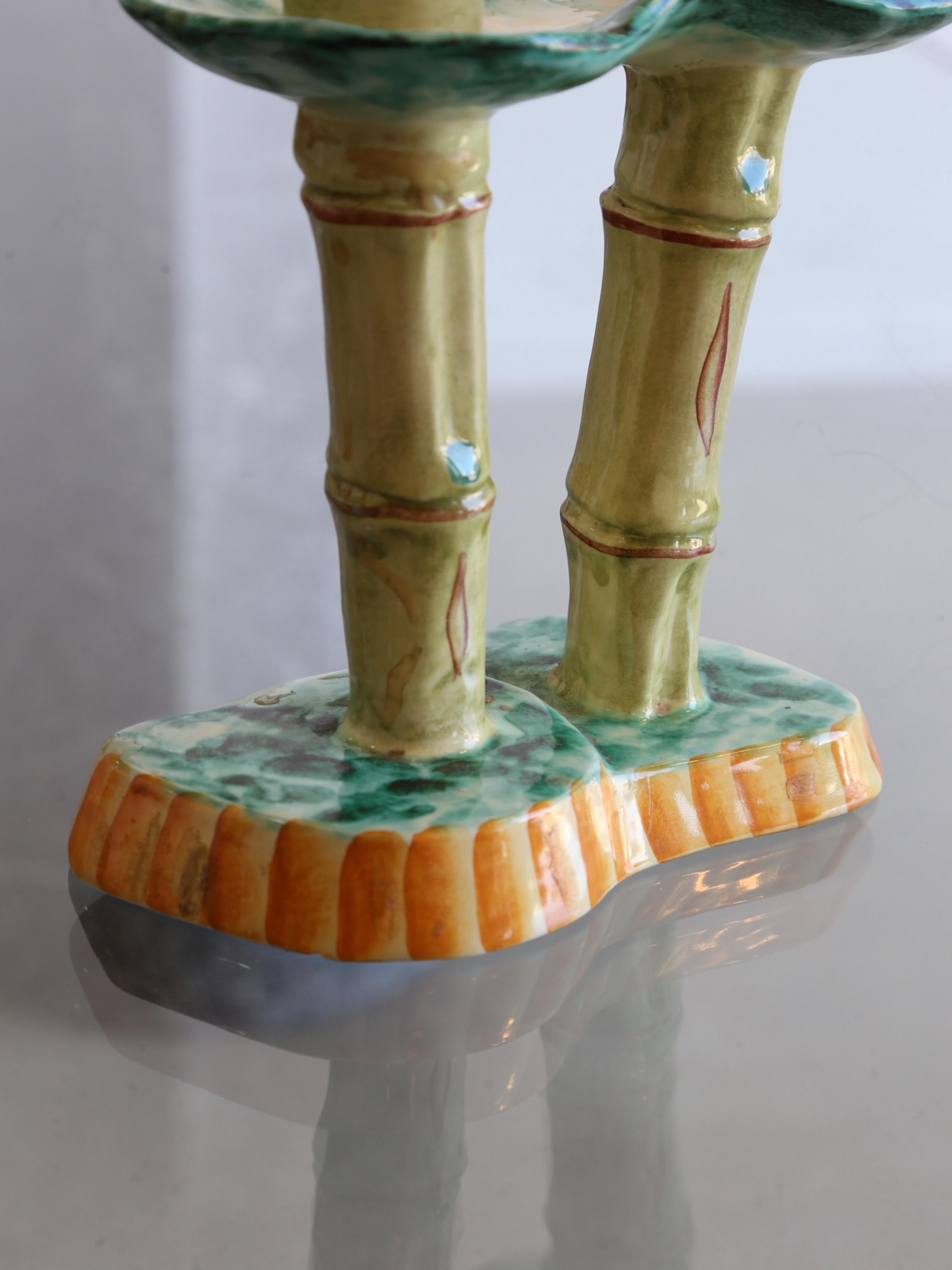 Italian Bamboo Candlesticks Holder by Pucci Umbertide, 1970s 2