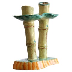 Italian Bamboo Candlesticks Holder by Pucci Umbertide, 1970s