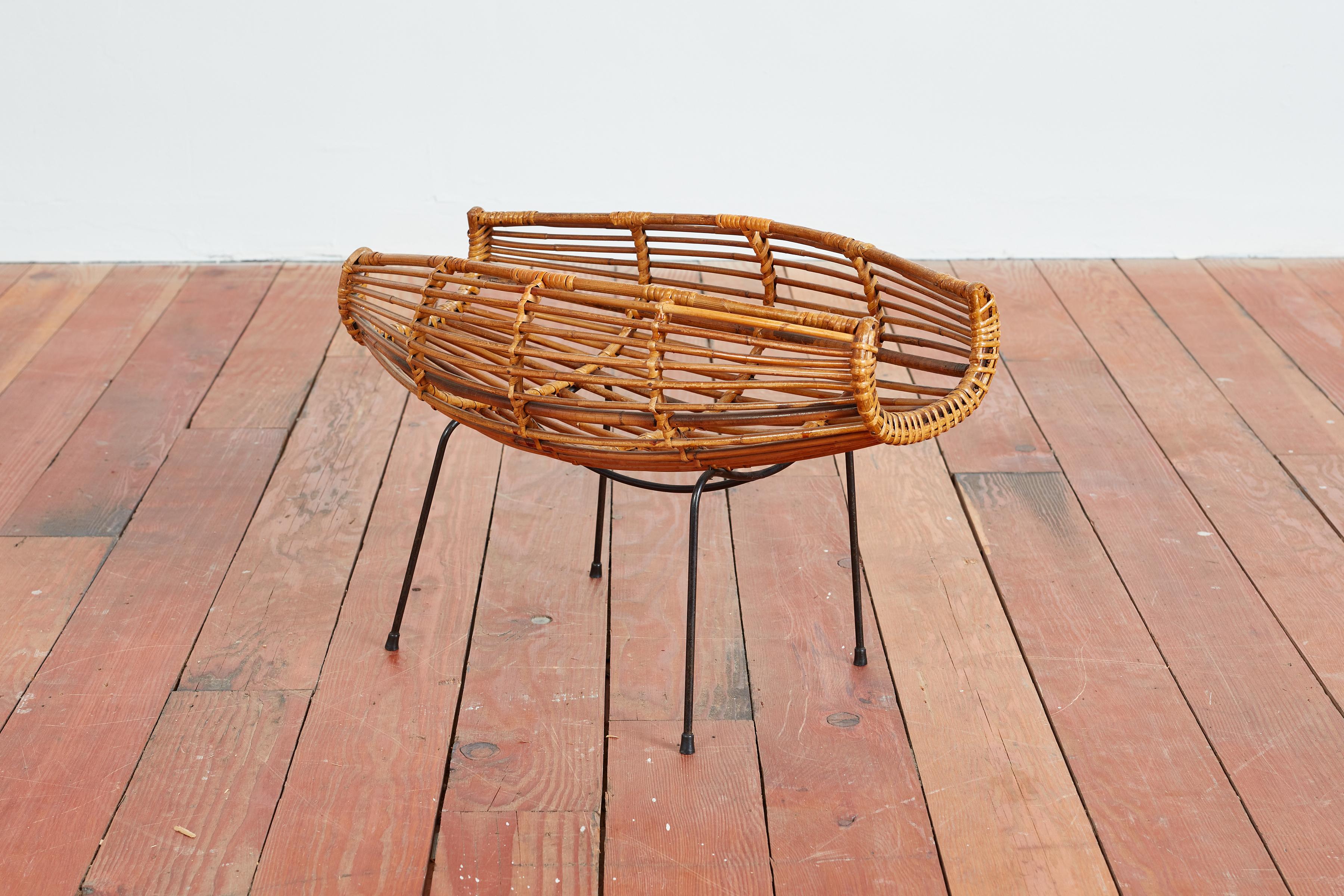 Mid-20th Century Italian Bamboo Catch All For Sale