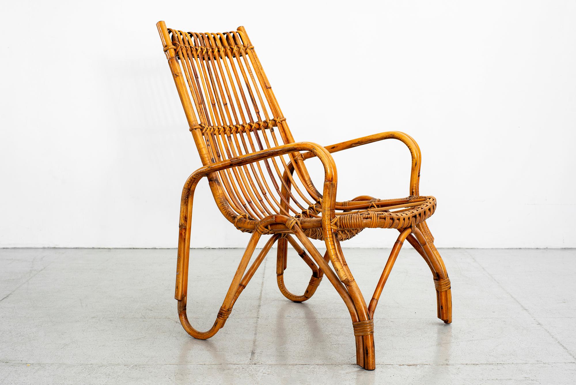 Italian Bamboo Chairs In Good Condition In Beverly Hills, CA